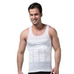 Merkloos Corrigerend Hemd Mannen - Body Buik Shapewear Shirt - Figuurcorrigerend Correctie Ondershirt - Onderhemd - Wit - Large -LingaDore Ondergoed Winkle 1200x1200 408