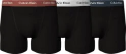 Calvin Klein Trunks (3-pack) - Heren Boxers Normale Lengte - Zwart Met Gekleurde Tailleband - Maat: M -LingaDore Ondergoed Winkle 1200x514