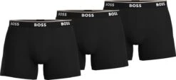 Hugo Boss - Boxershorts Power 3-Pack Zwart 001 - Maat M - Body-fit -LingaDore Ondergoed Winkle 1200x550