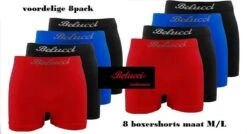 Belucci Heren Boxershorts Set Van 8 Stuks Maat M/L