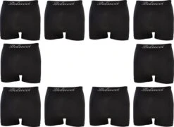 Belucci Microfiber Heren Boxershort - 10 Pack - Zwart Maat XL/XXL