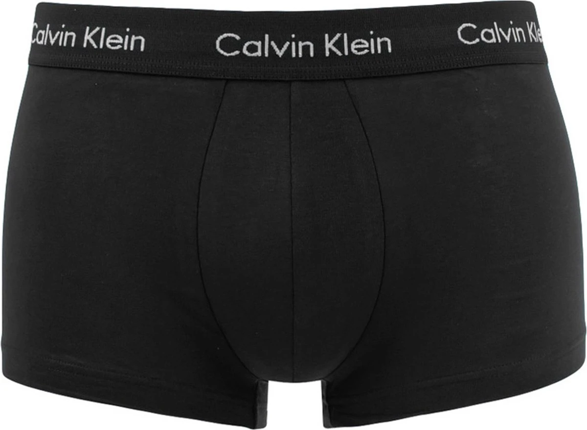 Calvin Klein Low Rise Trunks (5-pack) - Lage Korte Boxers - Zwart Met Zwarte Tailleband - Maat: L 4 Calvin Klein Low Rise Trunks (5-pack) - Lage Korte Boxers - Zwart Met Zwarte Tailleband - Maat: L - Afbeelding 2