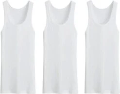 3 Stuks Onderhemd - King Size - 100% Katoen - Wit - Maat 4XL/5XL