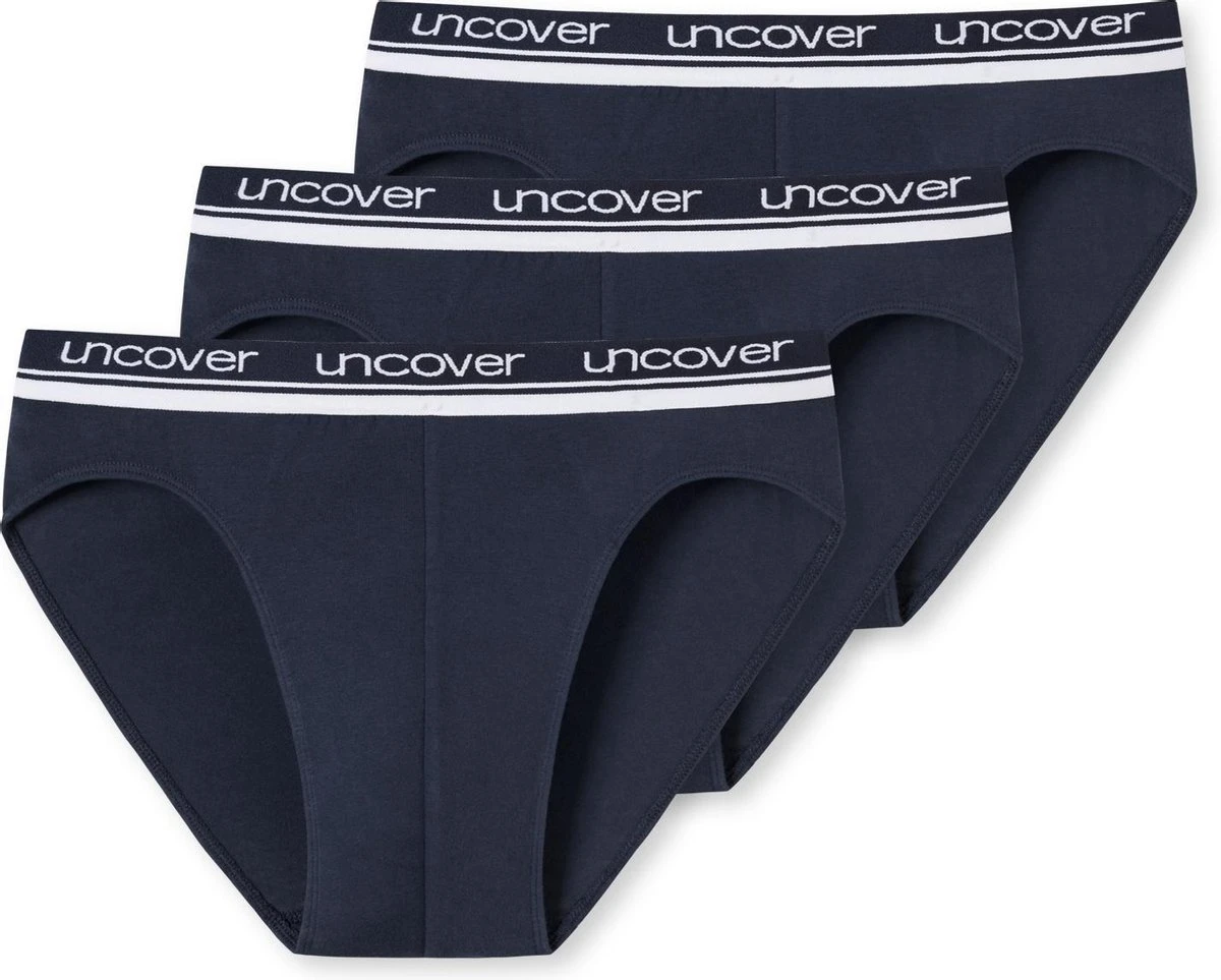 Schiesser Uncover Heren Rio-Slip - Blauw - 3-Pack - Maat L 3 Schiesser Uncover Heren Rio-Slip - Blauw - 3-Pack - Maat L