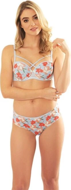 SAPPH - Fabulous Flower Short - Maat S - Blauw Bloemenprint - Dames -LingaDore Ondergoed Winkle 453x1200 3