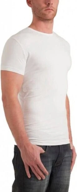 Garage 201 - Bodyfit T-shirt Ronde Hals Korte Mouw Wit XL 95% Katoen 5% Elastan -LingaDore Ondergoed Winkle 481x1200 2