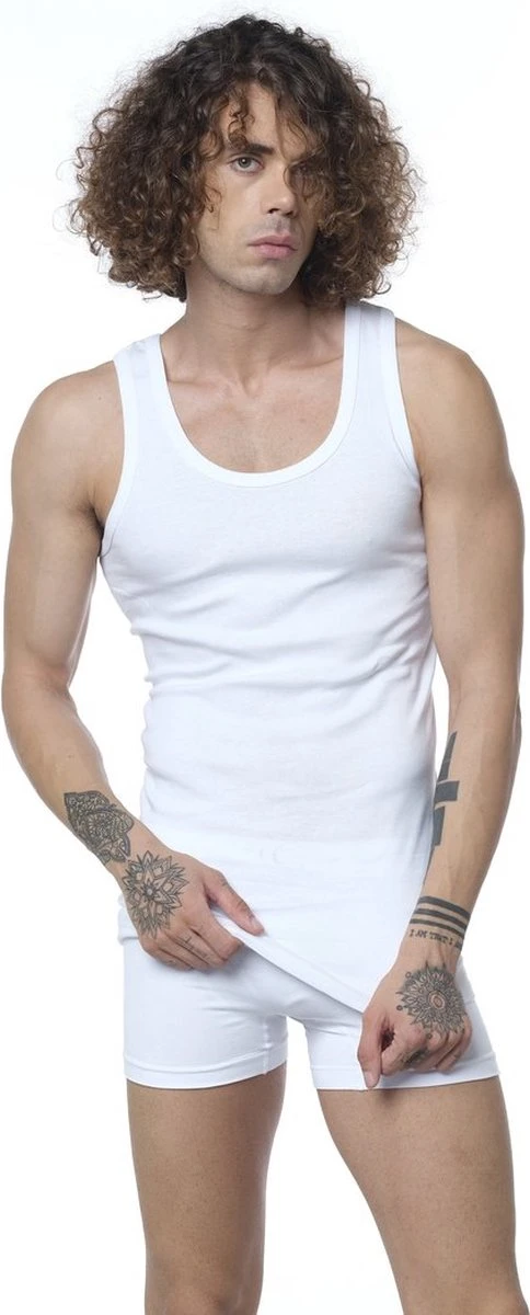 Premium Kwaliteit - Heren Onderhemden - Zonder Zijnaad - 100% Katoen - Witte Hemden - 2 Stuks - Maat S 3 Premium Kwaliteit - Heren Onderhemden - Zonder Zijnaad - 100% Katoen - Witte Hemden - 2 Stuks - Maat S