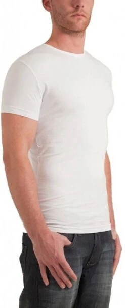 Garage 201 - Bodyfit T-shirt Ronde Hals Korte Mouw Wit L 95% Katoen 5% Elastan -LingaDore Ondergoed Winkle 490x1200 1