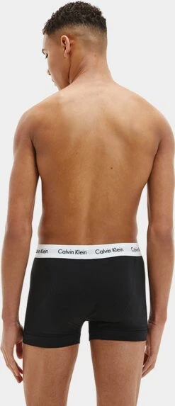 Calvin Klein Trunks (3-pack) - Heren Boxers Normale Lengte - Zwart Met Gekleurde Tailleband - Maat: M -LingaDore Ondergoed Winkle 517x1200 3