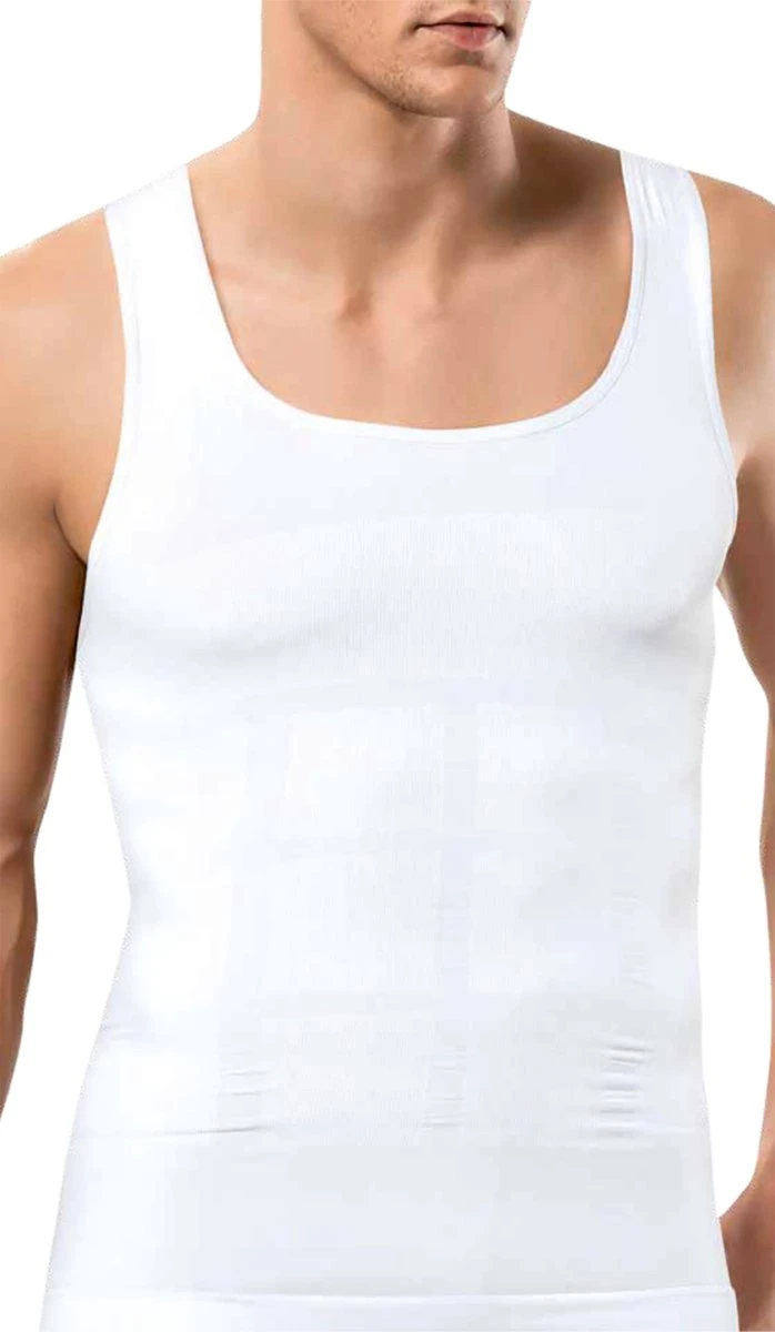 TAFUER - Corrigerend Hemd Mannen - Body Buik Shapewear Shirt - Slim Waist Shaper - Mouwloos - Wit - M 7 TAFUER - Corrigerend Hemd Mannen - Body Buik Shapewear Shirt - Slim Waist Shaper - Mouwloos - Wit - M - Afbeelding 5