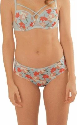 SAPPH - Fabulous Flower Short - Maat S - Blauw Bloemenprint - Dames -LingaDore Ondergoed Winkle 740x1200