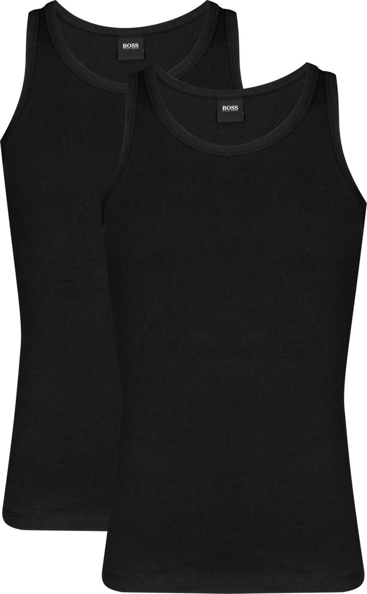 2-pack: Hugo Boss Stretch Singlets Slim Fit - O-hals - Zwart - Maat XXL 3 2-pack: Hugo Boss Stretch Singlets Slim Fit - O-hals - Zwart - Maat XXL