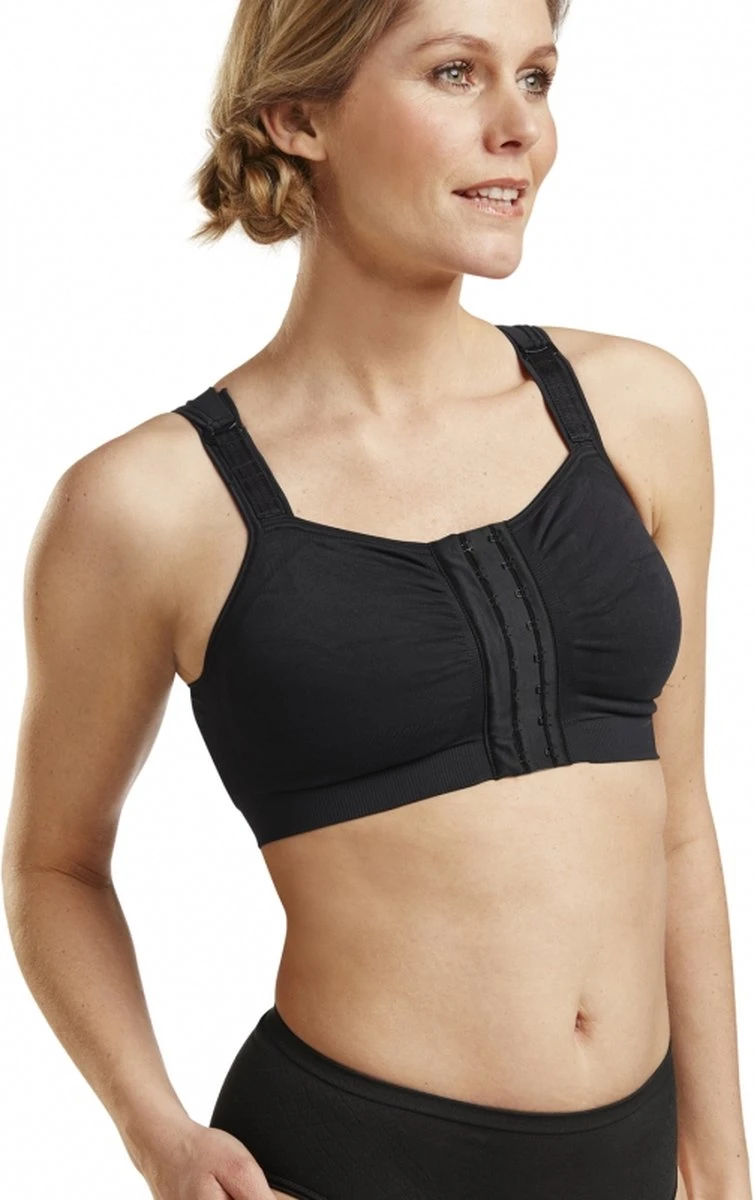 MARY - Postoperatieve Beha Zonder Beugel Voorsluiting Naadloos Zwart - S 5 MARY - Postoperatieve Beha Zonder Beugel Voorsluiting Naadloos Zwart - S - Afbeelding 3