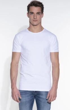 Garage 201 - Bodyfit T-shirt Ronde Hals Korte Mouw Wit L 95% Katoen 5% Elastan -LingaDore Ondergoed Winkle 768x1200