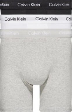 Calvin Klein Cotton Stretch Boxer Brief (3-pack) - Heren Boxers Extra Lang - Zwart - Wit En Grijs - Maat: L -LingaDore Ondergoed Winkle 769x1200