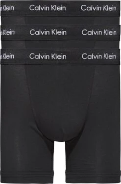 Calvin Klein Cotton Stretch Boxer Brief (3-pack) - Heren Boxers Extra Lang - Zwart Met Zwarte Tailleband - Maat: XL -LingaDore Ondergoed Winkle 791x1200