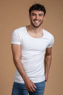 Suitable - T-shirt Wit Diepe O-hals Otaru Stretch 2-Pack - Maat L - Slim-fit -LingaDore Ondergoed Winkle 800x1200 237