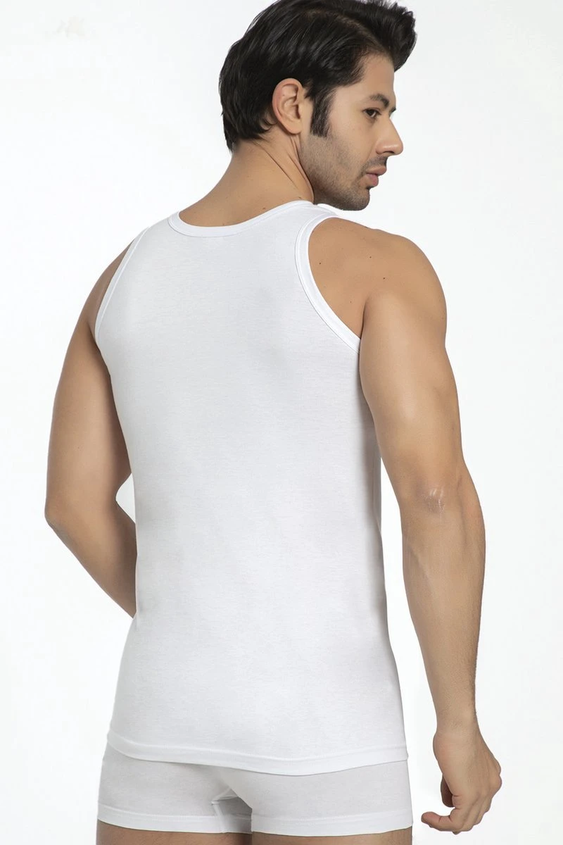 SPRUCE UP - Onderhemden - Hemden Heren - Onderhemd Heren - Wit - 100% Katoen - Tanktop Heren - Mouwloos - Heren Ondergoed - Ronde Hals - Maat L 5 SPRUCE UP - Onderhemden - Hemden Heren - Onderhemd Heren - Wit - 100% Katoen - Tanktop Heren - Mouwloos - Heren Ondergoed - Ronde Hals - Maat L - Afbeelding 3