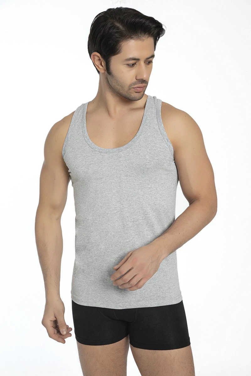 SPRUCE UP - Onderhemden - Hemden Heren - Onderhemd Heren - Grijs - Tanktop Heren - Mouwloos - Heren Ondergoed - Ronde Hals - Maat XL 5 SPRUCE UP - Onderhemden - Hemden Heren - Onderhemd Heren - Grijs - Tanktop Heren - Mouwloos - Heren Ondergoed - Ronde Hals - Maat XL - Afbeelding 3