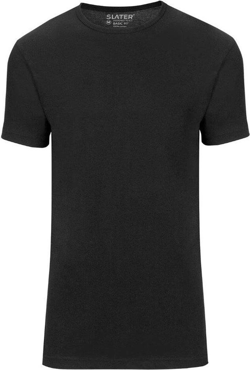 Slater 7720 T'shirt Ronde-Hals 2 Pack Black Regular Extra Lang (7cm) Maat 3XL 3 Slater 7720 T'shirt Ronde-Hals 2 Pack Black Regular Extra Lang (7cm) Maat 3XL