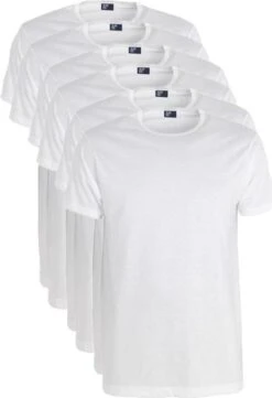 Alan Red 6-pack T-shirts Derby Ronde Hals Wit-M
