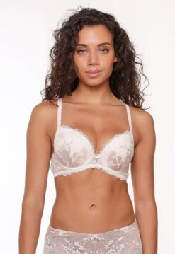 LingaDore - Gel BH Powder Puff - Maat 75B - Beige Wit - Push Up Bh - Maximizer Bh - Met Beugel - Dames -LingaDore Ondergoed Winkle 826x1200