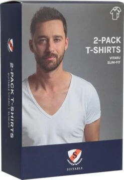 Suitable - T-shirt Wit Diepe V-hals Vitaru Stretch 2 Pack - Maat L - Slim-fit -LingaDore Ondergoed Winkle 826x1200 4