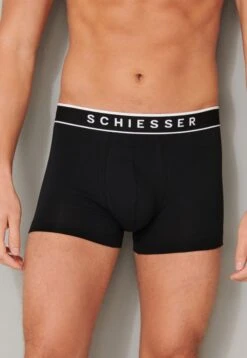 Schiesser 95/5 Organic Heren Shorts - Zwart - 3 Pack - Maat M -LingaDore Ondergoed Winkle 829x1200 17