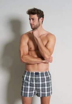 TOM TAILOR Heren Boxershorts Geweven Wijd Model Met Gulp (2-pack) - Donkergroen Geruit - Maat: XL -LingaDore Ondergoed Winkle 831x1200 113