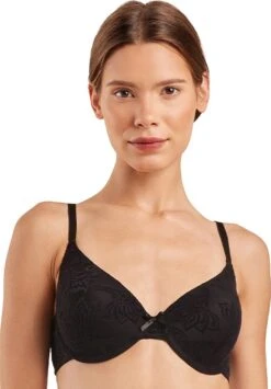 Vanilla - Dames Lingerie, Bh, Beugel Beha - Zwart - Maat 95B