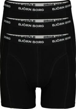 Bjorn Borg Solid Essential Heren Boxershort-3P-Zwart-Maat S -LingaDore Ondergoed Winkle 838x1200 2