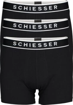 Schiesser 95/5 Organic Heren Shorts - Zwart - 3 Pack - Maat M -LingaDore Ondergoed Winkle 838x1200 3