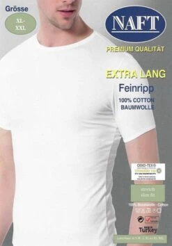 Naft Extra Lange T Shirts 4pack Wit XL-XXL -LingaDore Ondergoed Winkle 838x1200 6