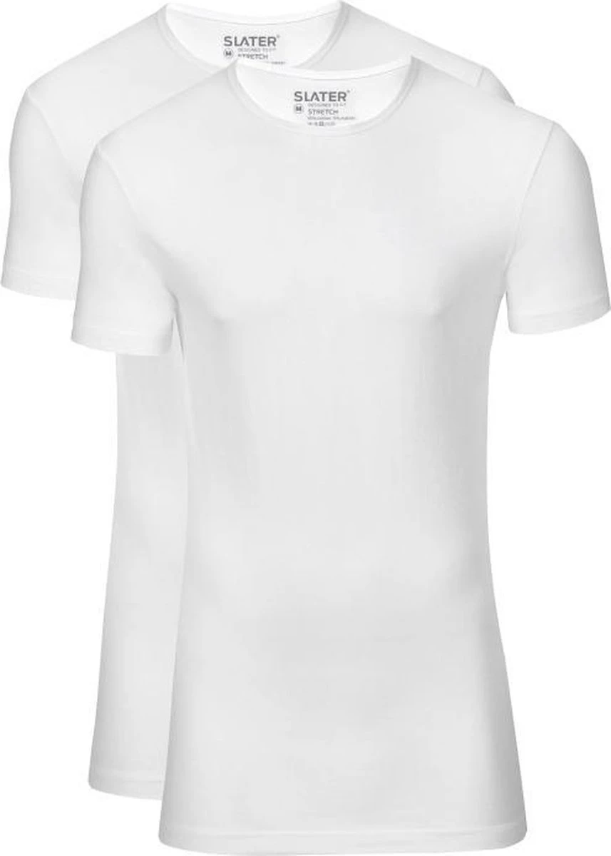 Slater 6500 - Stretch 2-pack T-shirt Ronde Hals Korte Mouw Wit L 95% Organisch Katoen 5% Elastan 15 Slater 6500 - Stretch 2-pack T-shirt Ronde Hals Korte Mouw Wit L 95% Organisch Katoen 5% Elastan - Afbeelding 13