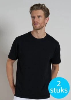 CECEBA Maverick American T-shirt (2-pack) - Ronde Hals - Zwart - Maat 5XL -LingaDore Ondergoed Winkle 857x1200 6