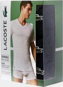 Lacoste Heren 3-pack Ondershirt - Black - Maat L -LingaDore Ondergoed Winkle 877x1200