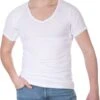 ConfidenceForAll® Heren Premium Anti Zweet Shirt Met Ingenaaide Okselpads - Zijdezacht Modal En Verkoelend Katoen - Maat L V-hals Wit -LingaDore Ondergoed Winkle 882x1200 5