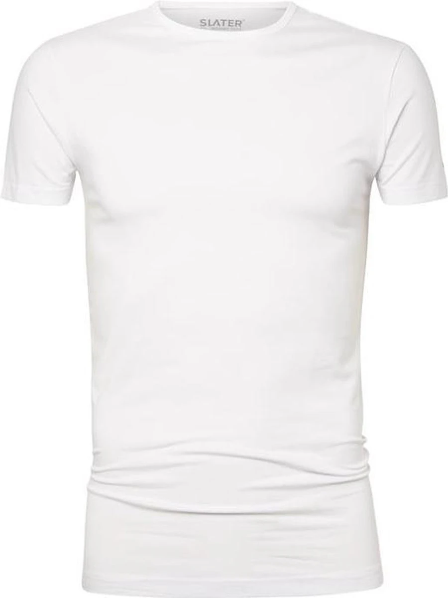 Slater 6500 - Stretch 2-pack T-shirt Ronde Hals Korte Mouw Wit L 95% Organisch Katoen 5% Elastan 17 Slater 6500 - Stretch 2-pack T-shirt Ronde Hals Korte Mouw Wit L 95% Organisch Katoen 5% Elastan - Afbeelding 15