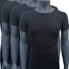 Naft Extra Lange T Shirts 4pack Zwart XL-XXL