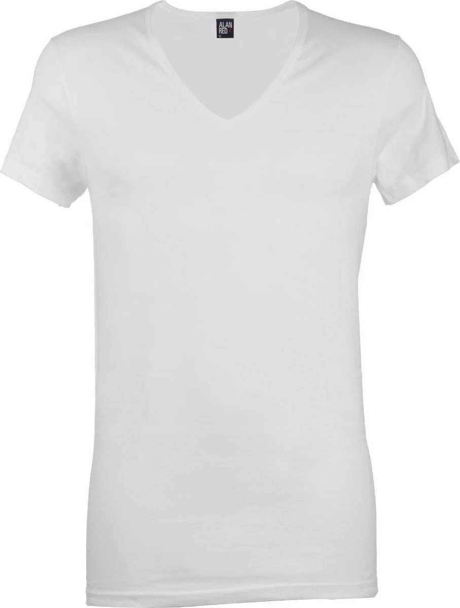 Alan Red - Dean V-Hals T-Shirt Wit (2Pack) - Maat M - Slim-fit 8 Alan Red - Dean V-Hals T-Shirt Wit (2Pack) - Maat M - Slim-fit - Afbeelding 6