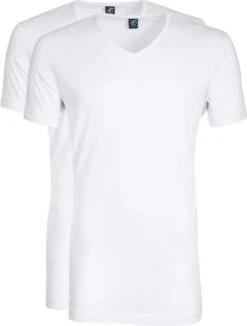 Suitable - V Hals Bamboe T-Shirt Heren 2-Pack - Modern-fit Maat L - Duurzaam
