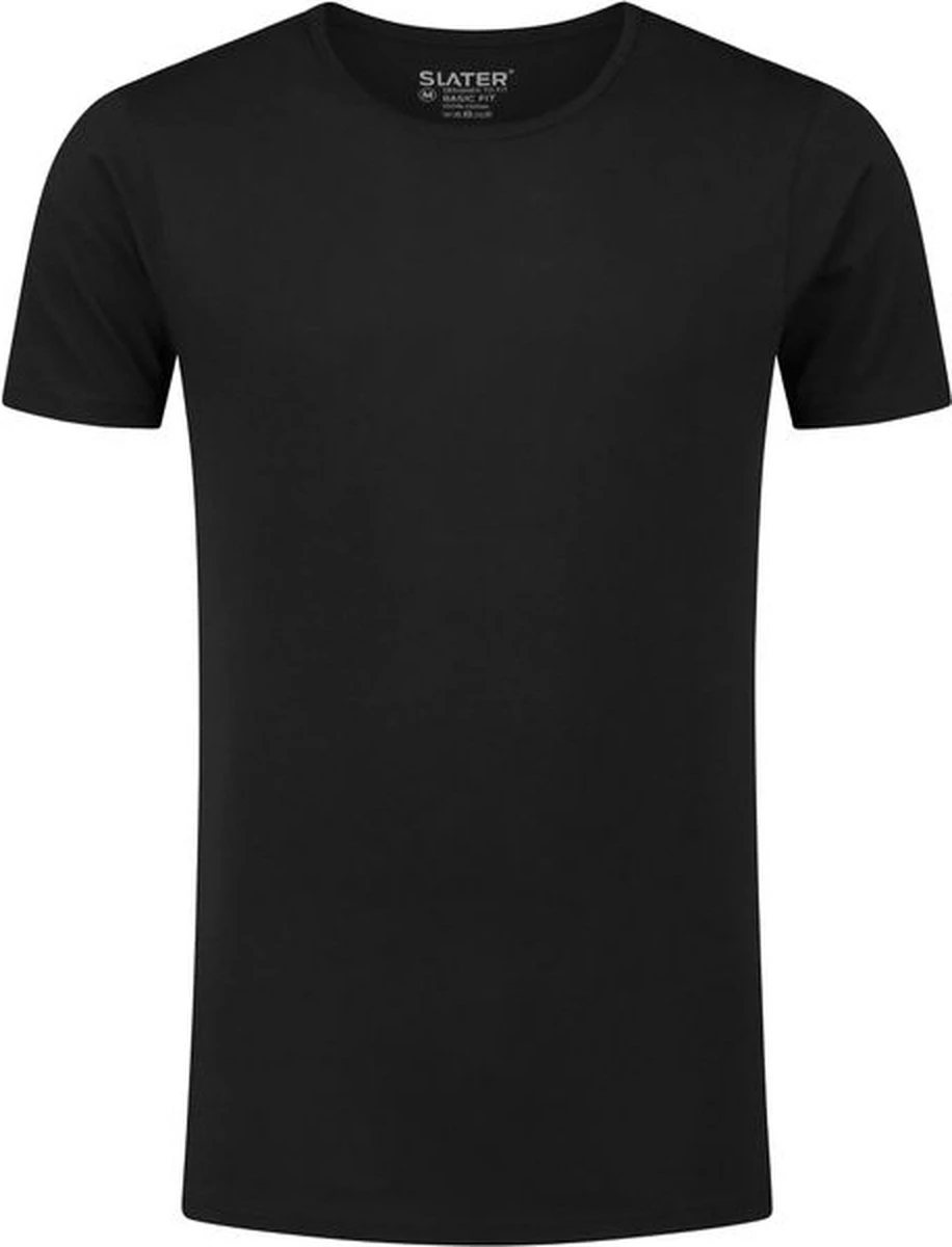 Slater 7720 T'shirt Ronde-Hals 2 Pack Black Regular Extra Lang (7cm) Maat 3XL 5 Slater 7720 T'shirt Ronde-Hals 2 Pack Black Regular Extra Lang (7cm) Maat 3XL - Afbeelding 3