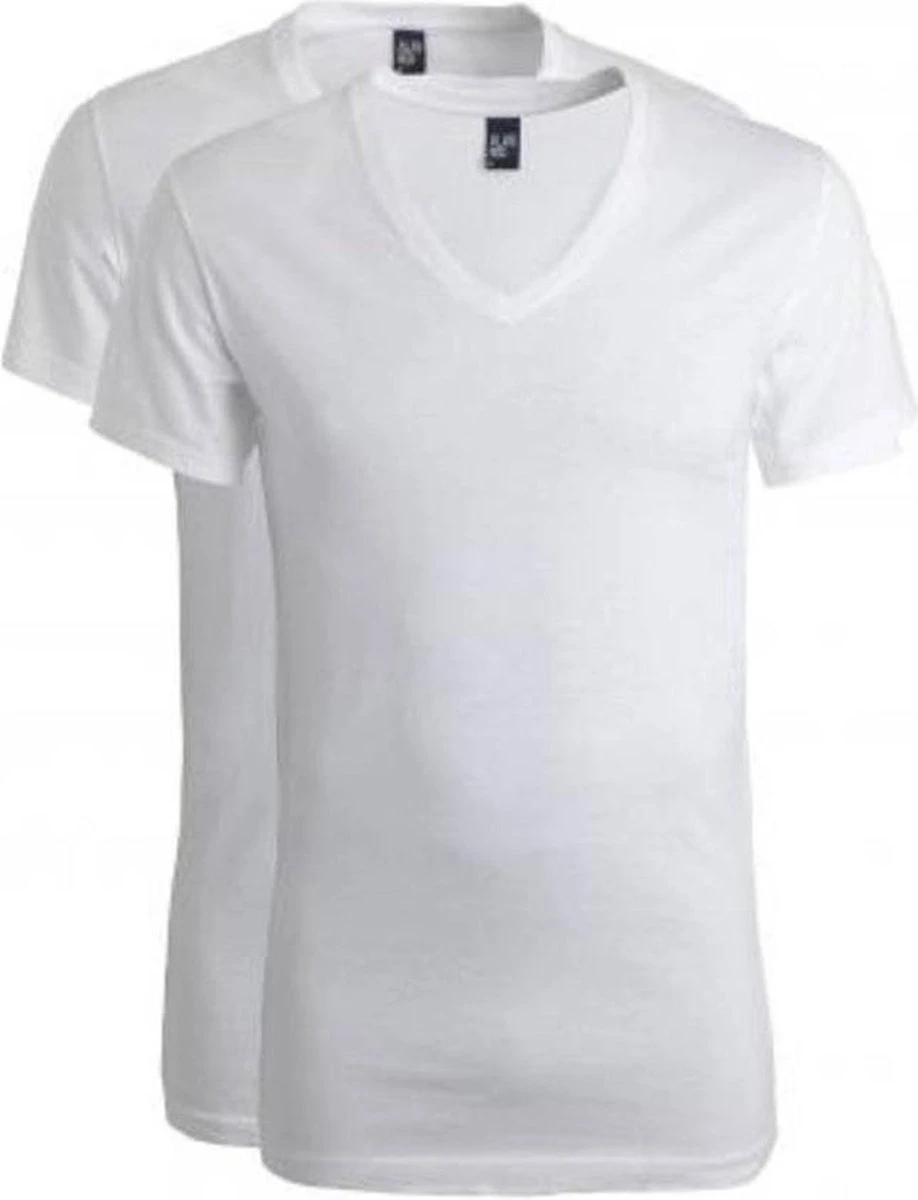 Alan Red - Dean V-Hals T-Shirt Wit (2Pack) - Maat M - Slim-fit 15 Alan Red - Dean V-Hals T-Shirt Wit (2Pack) - Maat M - Slim-fit - Afbeelding 13