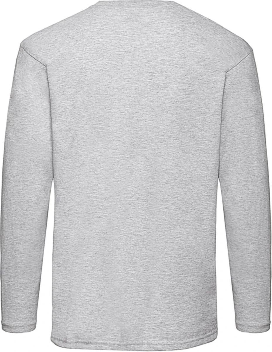 2 Pack Fruit Of The Loom Value Weight Longsleeve T-shirt Heather Grey Maat L 5 2 Pack Fruit Of The Loom Value Weight Longsleeve T-shirt Heather Grey Maat L - Afbeelding 3