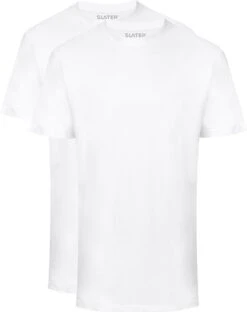 Slater 2500 - BASIC 2-pack T-shirt Ronde Hals Korte Mouw Wit XL 100% Katoen -LingaDore Ondergoed Winkle 951x1200