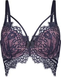 Hunkemöller Dames Lingerie Voorgevormde Longline Beugel Bh Marilee - Blauw - Maat E75 -LingaDore Ondergoed Winkle 952x1200