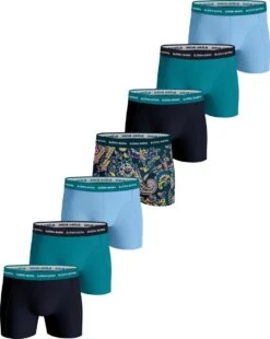 Björn Borg Boxershort Cotton Stretch - Onderbroeken - Boxer - 7 Stuks - Heren - Maat L - Baluw/Zwart