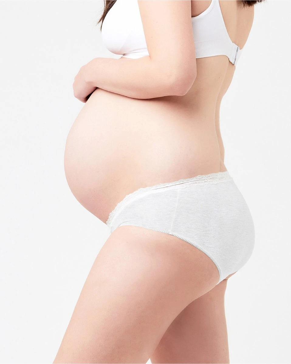 Organic Cotton Lacey Briefs Silver Marl, L 7 Organic Cotton Lacey Briefs Silver Marl, L - Afbeelding 5