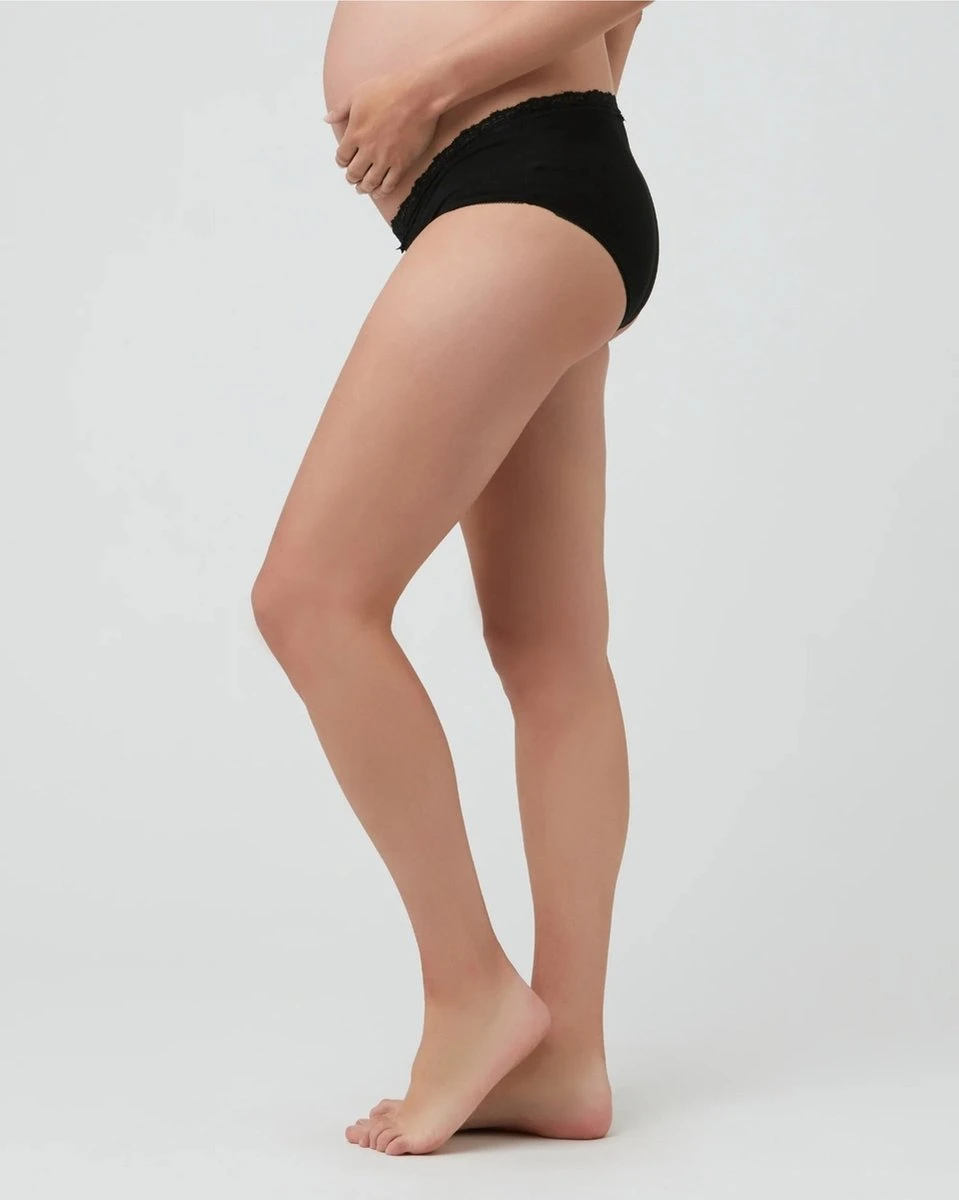 Organic Cotton Lacey Briefs Zwart XL 5 Organic Cotton Lacey Briefs Zwart XL - Afbeelding 3