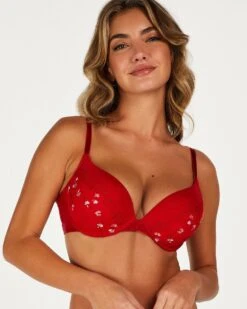 Hunkemöller Dames Lingerie Voorgevormde Maximizer Beugel Bh Violet - Rood - Maat B70 -LingaDore Ondergoed Winkle 959x1200